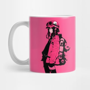 Manga Pink Anime Girl in Shonen Japanese Aesthetic Mug